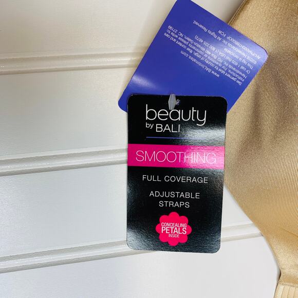 NWT Bali Nude Underwire Bra 38DD Smoothing Full Coverage - Picture 4 of 8